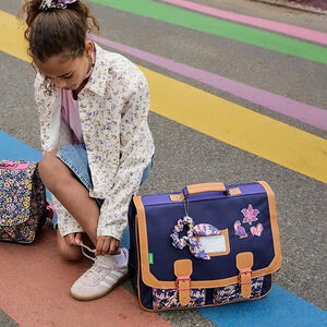 Cartable Maïna avec poche pour gourde - violet 