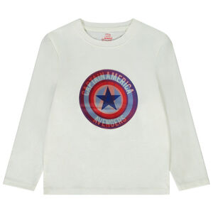 T-shirt μακρυμάνικο print ολογραφικό Captain America Marvel για αγόρι 