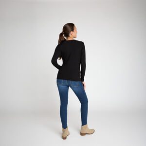 Μακρυμάνικη μπλούζα εγκυμοσύνης από πλεκτό côtelé μονόχρωμη 