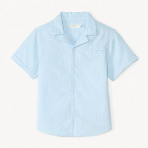 Καλοκαιρινό πουκάμισο με κοντά μανίκια από υφασμένο ύφασμα για αγόρι 
