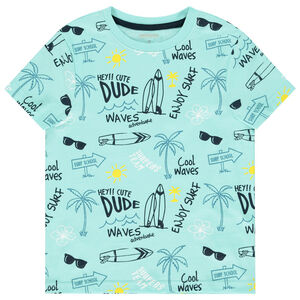 T-shirt βαμβακερό κοντομάνικο εμπριμέ για αγόρι Main T-shirt βαμβακερό κοντομάνικο εμπριμέ για αγόρι