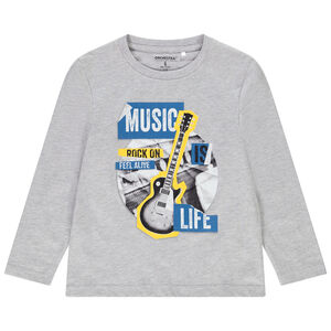 T-shirt manches longues en jersey print fantaisie pour garçon Main T-shirt manches longues en jersey print fantaisie pour garçon