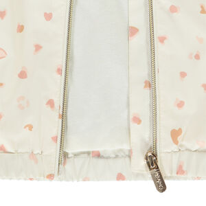 Αδιάβροχο με σχέδιο καρδιές και εφέ spots για κορίτσι 