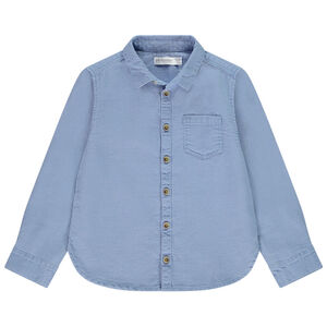 Πουκάμισο μακρυμάνικο με εφέ κηρήθρας για αγόρι 