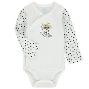 Body manches longues à pois et print Winnie Disney Main Body manches longues à pois et print Winnie Disney