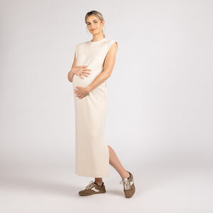 Αμάνικο μακρύ φόρεμα μονόχρωμο με πλαϊνές σχισμές για γυναίκες 