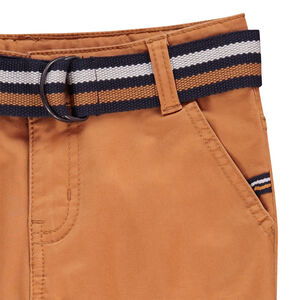 Παντελόνι chino twill satin με ζώνη ριγέ αγόρι 