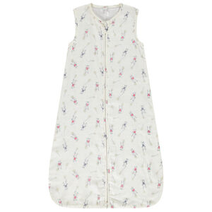 Αμάνικος υπνόσακος σε τετρα με print λαγουδάκια για bebe 