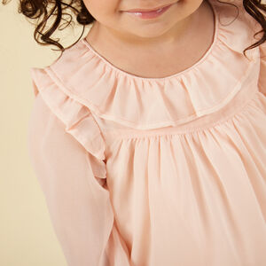 Σετ φόρεμα μακρυμάνικο + κορδέλα για bebe κορίτσι 