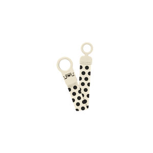 Κλιπ Πιπίλας  Polka Dot Για 0+ Μηνών Ivory / Black Bibs  