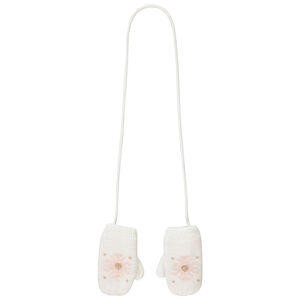 Γάντια πλεκτά με σχέδιο χιονιού για μωρό κορίτσι 