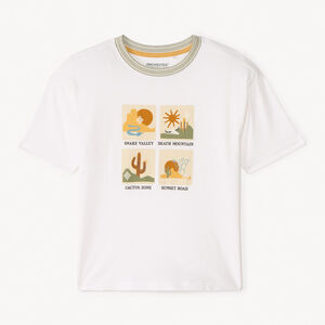 T-shirt με κοντά μανίκια με τύπωμα ερήμου για αγόρια 