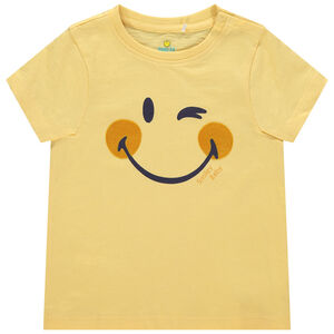 T-shirt κοντομάνικο με οργανικό βαμβάκι σχέδιο Smiley 