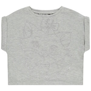T-shirt forme boîte à manches courtes print Marie Aristochats Disney pour fille Main T-shirt forme boîte à manches courtes print Marie Aristochats Disney pour fille
