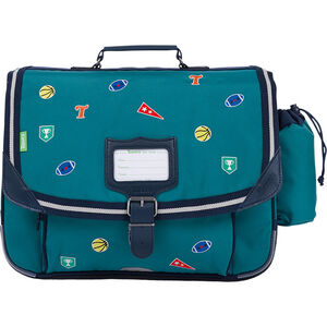 Cartable Dan avec poche pour gourde - vert 