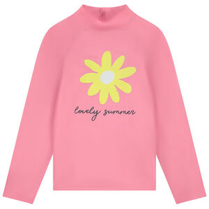 Μπλουζάκι μακρυμάνικο anti-UV SPF 50+ print fleur για κορίτσι 