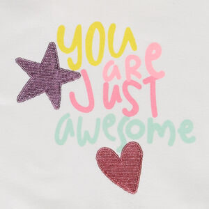 Φούτερ με κουκούλα molleton με σχέδιο και  παγιέτες για κορίτσι 