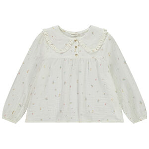 Τουνίκ με μακριά μανίκια και σχέδιο λουλουδιών για κορίτσι 