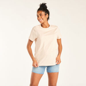 T-shirt με κοντά μανίκια, μονόχρωμο, τύπου πορτοφολιού για θηλασμό 