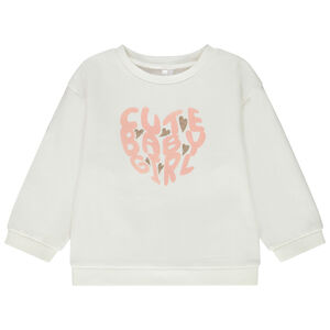 Φούτερ σε molleton print φαντεζί για bebe κορίτσι 