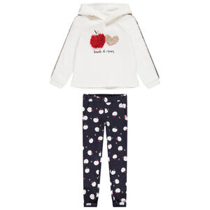 Ensemble jogging + sweat en molleton gratté et doublure polaire pour fille Main Ensemble jogging + sweat en molleton gratté et doublure polaire pour fille