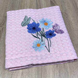 Πικέ Κουβέρτα Αγκαλιάς 75*75 Ροζ 