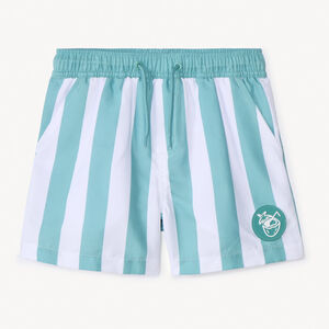 Μαγιό με ρίγες και λογότυπο από καουτσούκ για αγόρι 