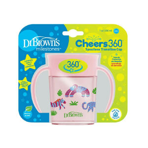 Κύπελλο 360° Με Λαβές 200 Ml Ροζ DRBROWN 