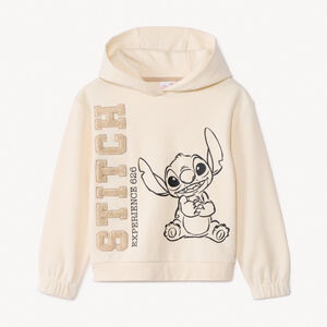 Sweat à capuche Stitch Disney avec broderie pour fille Main Sweat à capuche Stitch Disney avec broderie pour fille