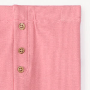 Καλσόν μονόχρωμο côtelé με κουμπιά για bebe κορίτσι 