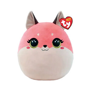 Squishy Beanies Roxie Χνουδωτή Αλεπού Ροζ 25εκ TY 