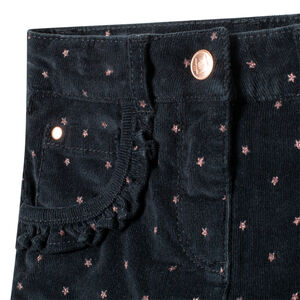 Παντελόνι βελουτέ με επένδυση από πολυεστέρα και γραφικό σχέδιο 