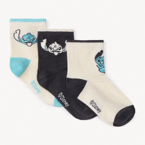 Lot de 3 paires de chaussettes Stitch Disney pour garçon Main Lot de 3 paires de chaussettes Stitch Disney pour garçon