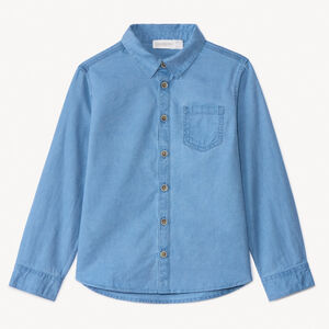 Πουκάμισο μακρυμάνικο μονόχρωμο για αγόρι 