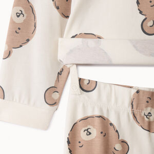 Πιτζάμα 2 τμχ. με σχέδιο αρκούδες για μωρό με διαφορετικές λεπτομέρειες ανάλογα με την ηλικία 