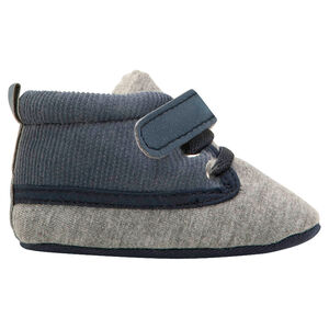 Μωρουδιακά δίχρωμα μαλακά μποτάκια με κορδόνια και αυτοκόλλητο βέλκρο 