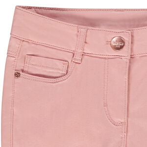 Παντελόνι slim σε twill μονόχρωμο για κορίτσι 