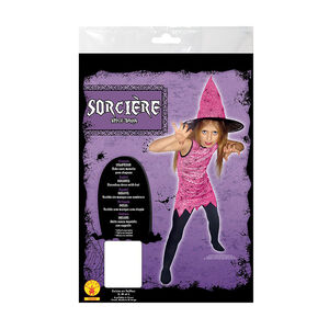 Κοστούμι μάγισσας μέγεθος L ροζ 