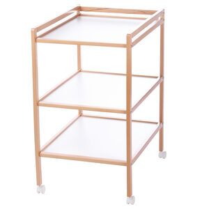 "Τραπέζι αλλαγής από λευκό ξύλο με 2 ράφια - Pocket 2.0" 