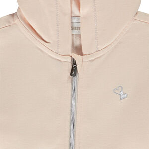 Ζακέτα με κουκούλα μονόχρωμη molleton gratté για κορίτσι 