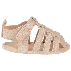 Σανδάλια κλειστά με glitter και σκρατς για μωρό κορίτσι 