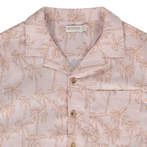 Πουκάμισο κοντομάνικο με print παλάμες και τσέπη για αγόρι 