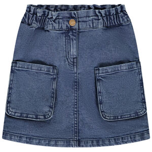 Κοντή τζιν φούστα με μεγάλες τσέπες για κορίτσι 