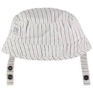 Ριγέ βαμβάκερό και λινό καπέλο. 