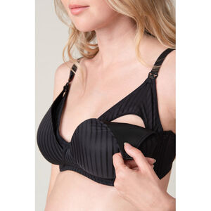 Σουτιέν εγκυμοσύνης και θηλασμού με ριγέ jacquard 