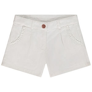 Σορτς από twill με φουσκωτές τσέπες για κορίτσι 