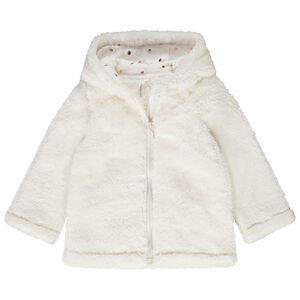 Ζακέτα φλις με κουκούλα από sherpa για μωρό κορίτσι 