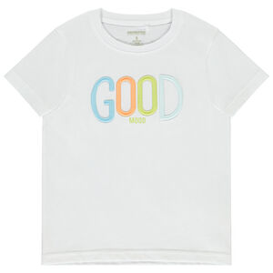 Κοντομάνικο μπλουζάκι με 3D κέντημα για αγόρι 