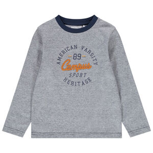 T-shirt manches longues print et texte en bouclette pour garçon Main T-shirt manches longues print et texte en bouclette pour garçon