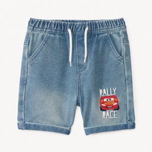 Βερμούδα από τζιν με κεντημένη ταινία Flash McQueen Cars Disney για μωρό αγόρι 